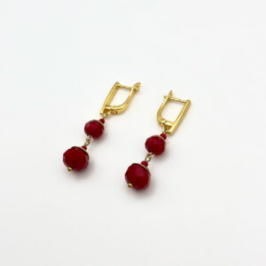 Сережки "Carmine and Gold"