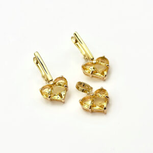 Набір (сережки, кулон) "Rainbow Hearts"